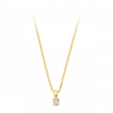 Halskette »585er Gold, 14 Karat, 4 Krappen, 101224« mit Diamant